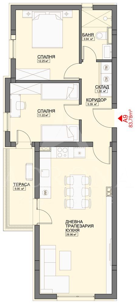 Тристаен с Акт 14 кв. Остромила-0 Тристаен с Акт 14 кв. Остромила - 0