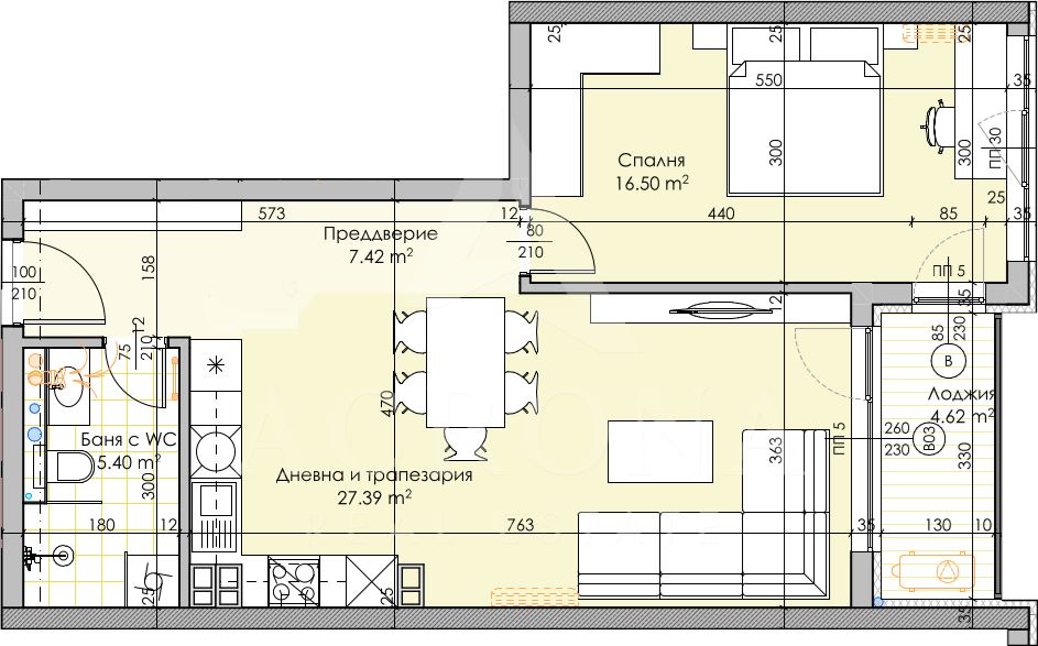Двустаен апартамент кв. Кършияка-0 Двустаен апартамент кв. Кършияка - 0