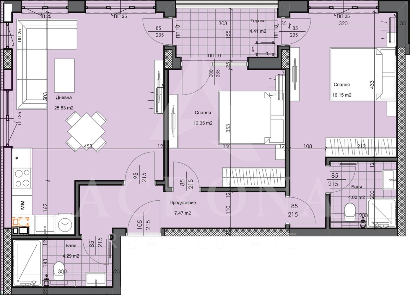Тристаен апартамент с Акт 14 кв. Гагарин - 0