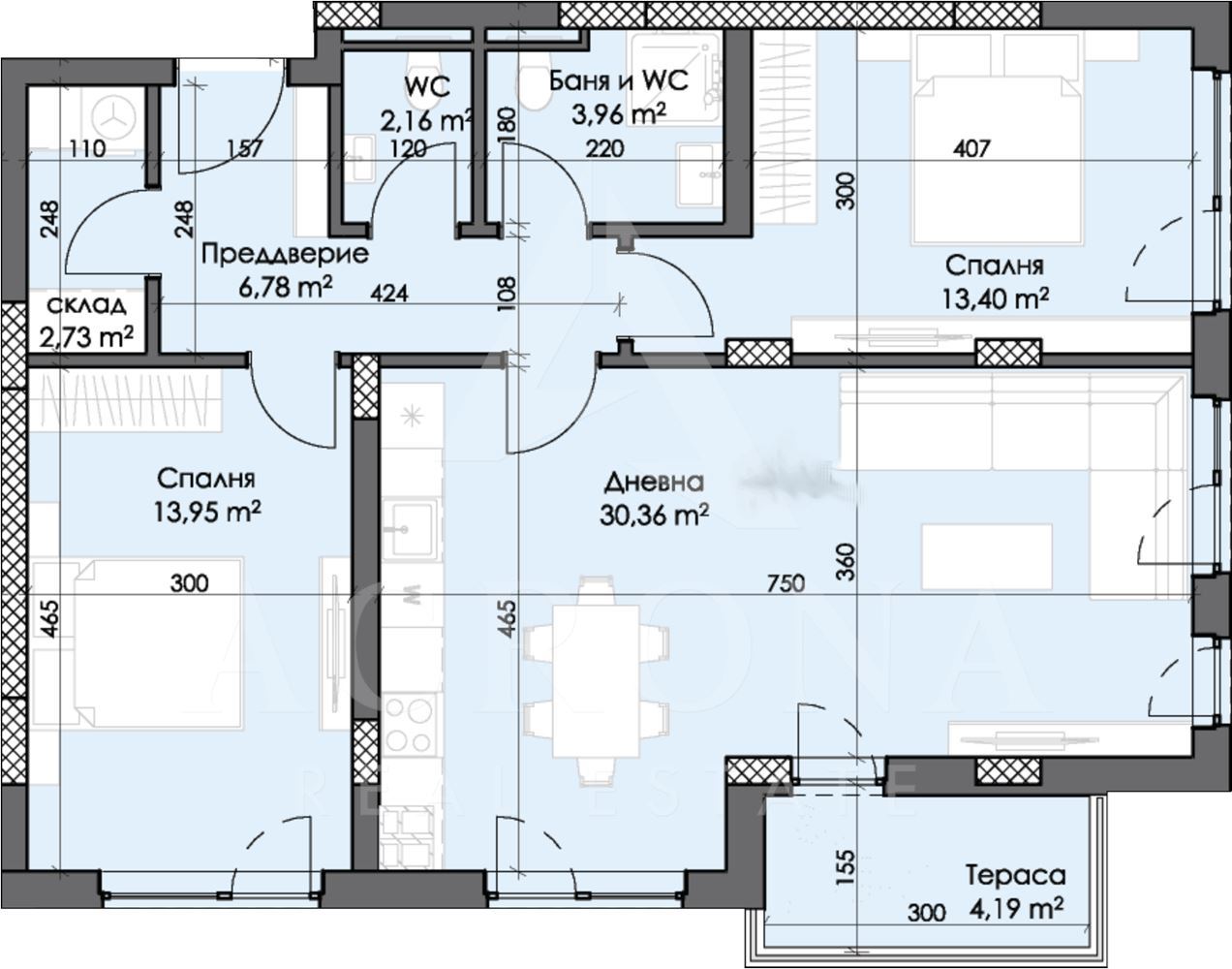 Тристаен апартамент кв. Тракия - 0