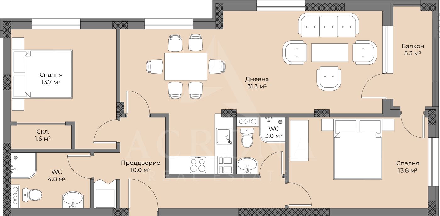 Тристаен апартамент с Акт 14 кв. Беломорски-0 Тристаен апартамент с Акт 14 кв. Беломорски - 0