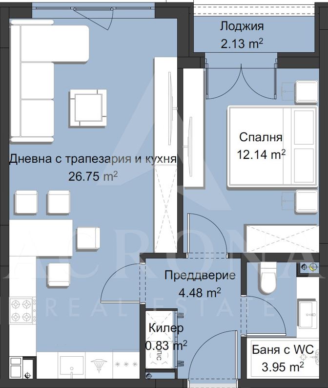 Двустаен с Акт 14 кв. Христо Смирненски-0 Двустаен с Акт 14 кв. Христо Смирненски - 0