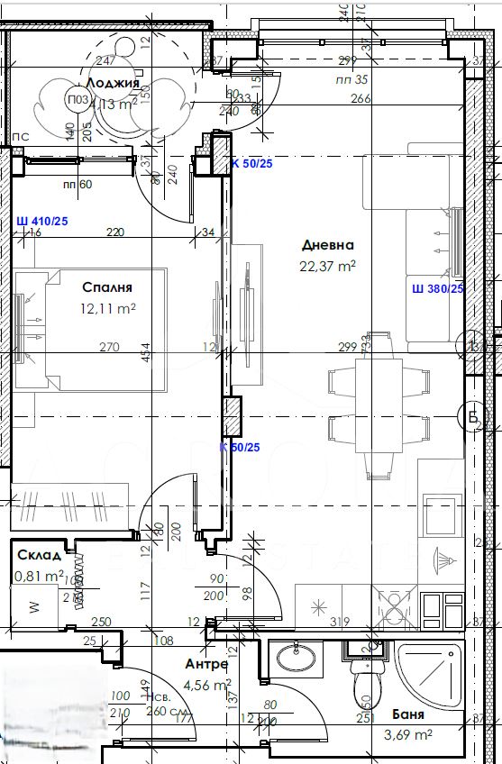 Двустаен в Беломорски - 0