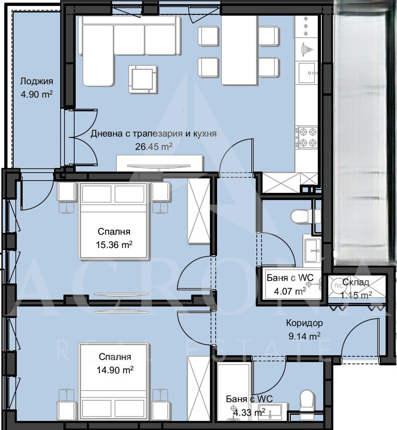 Тристаен апартамент кв. Христо Смирненски - 0