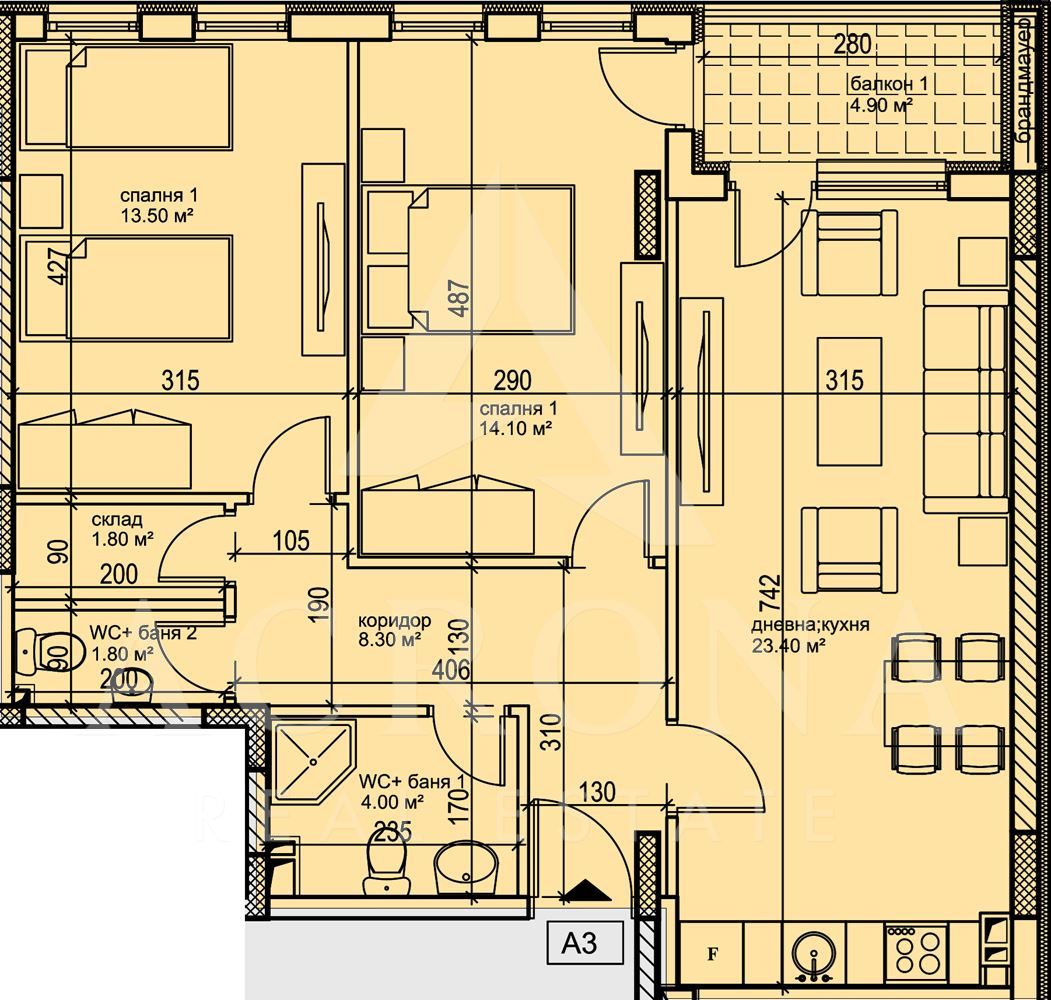 Тристаен апартамент пред Акт 16 кв. Кършияка-0 Тристаен апартамент пред Акт 16 кв. Кършияка - 0
