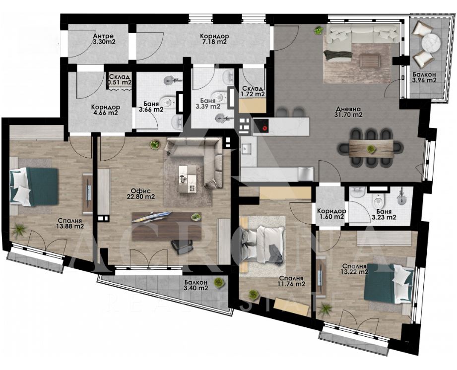 Четиристайно жилище в район Южен-0 Четиристайно жилище в район Южен - 0