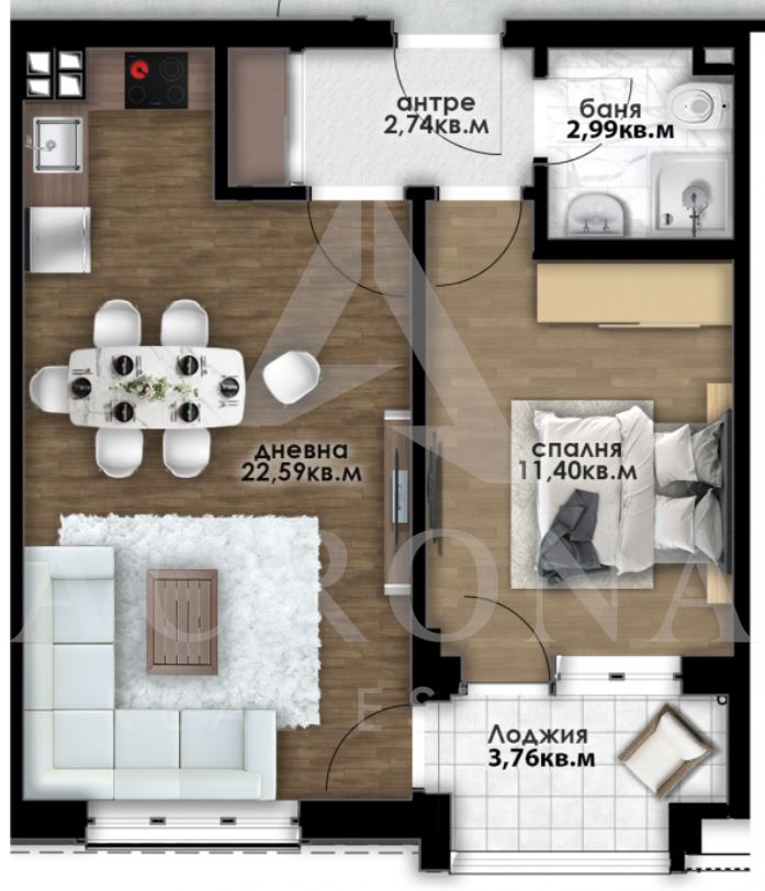 Двустаен в Коматево - 0